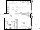 1-к. квартира, 40 м²
