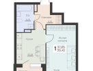 1-к. квартира, 39&nbsp;м²