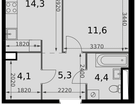 1-к. квартира, 41&nbsp;м²