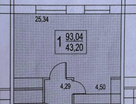 1-к. квартира, 43&nbsp;м²