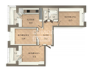 3-к. квартира, 83&nbsp;м²