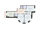 3-к. квартира, 95&nbsp;м²