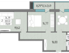 2-к. квартира, 70,8&nbsp;м²