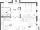 Студия, 59&nbsp;м²