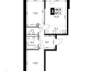 3-к. квартира, 67 м²