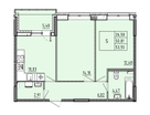 2-к. квартира, 53 м²