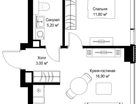 1-к. квартира, 36 м²