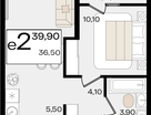 Студия, 39&nbsp;м²