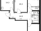 3-к. квартира, 83 м²