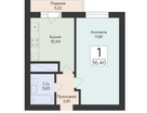 1-к. квартира, 36 м²