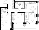 2-к. квартира, 61 м²