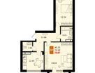 2-к. квартира, 72&nbsp;м²