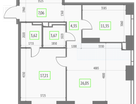 2-к. квартира, 73&nbsp;м²