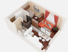 1-к. квартира, 42,1&nbsp;м²