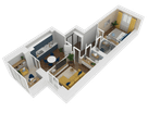 2-к. квартира, 51&nbsp;м²