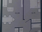1-к. квартира, 43,6&nbsp;м²