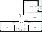 3-к. квартира, 84 м²