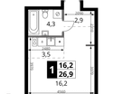 Студия, 26&nbsp;м²