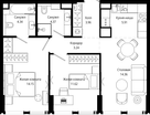 2-к. квартира, 62&nbsp;м²