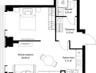 1-к. квартира, 40&nbsp;м²