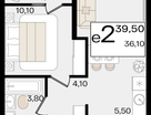 Студия, 39&nbsp;м²
