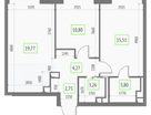 2-к. квартира, 60&nbsp;м²