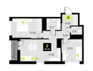 2-к. квартира, 59&nbsp;м²