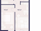 1-к. квартира, 49 м²