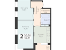 2-к. квартира, 52&nbsp;м²