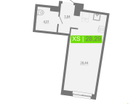 Студия, 28&nbsp;м²