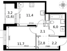 1-к. квартира, 37&nbsp;м²