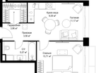 1-к. квартира, 43 м²