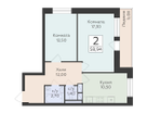 2-к. квартира, 58&nbsp;м²