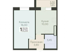 1-к. квартира, 35&nbsp;м²