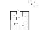 1-к. квартира, 37&nbsp;м²