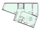 Студия, 66 м²