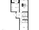 2-к. квартира, 59&nbsp;м²