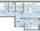 3-к. квартира, 74&nbsp;м²