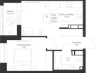 1-к. квартира, 37 м²