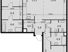 3-к. квартира, 112&nbsp;м²