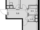 2-к. квартира, 63&nbsp;м²