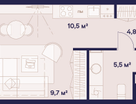 Студия, 32 м²