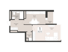 1-к. квартира, 44 м²