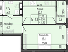 1-к. квартира, 41,4&nbsp;м²