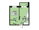 1-к. квартира, 34&nbsp;м²