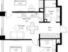 2-к. квартира, 65&nbsp;м²