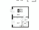 1-к. квартира, 36&nbsp;м²