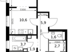 3-к. квартира, 62&nbsp;м²