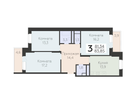 3-к. квартира, 83&nbsp;м²