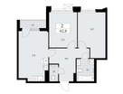 2-к. квартира, 62,8 м²